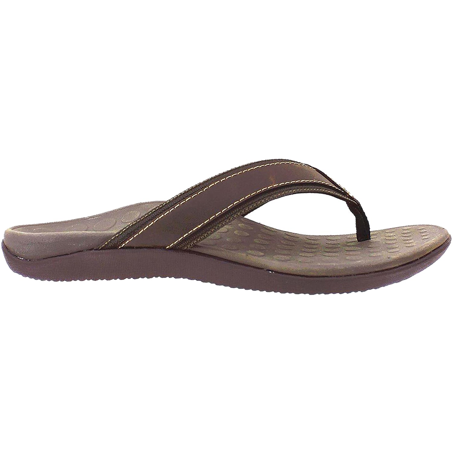 Mens Vionic Men's Vionic Tide Brown Leather Brown Leather