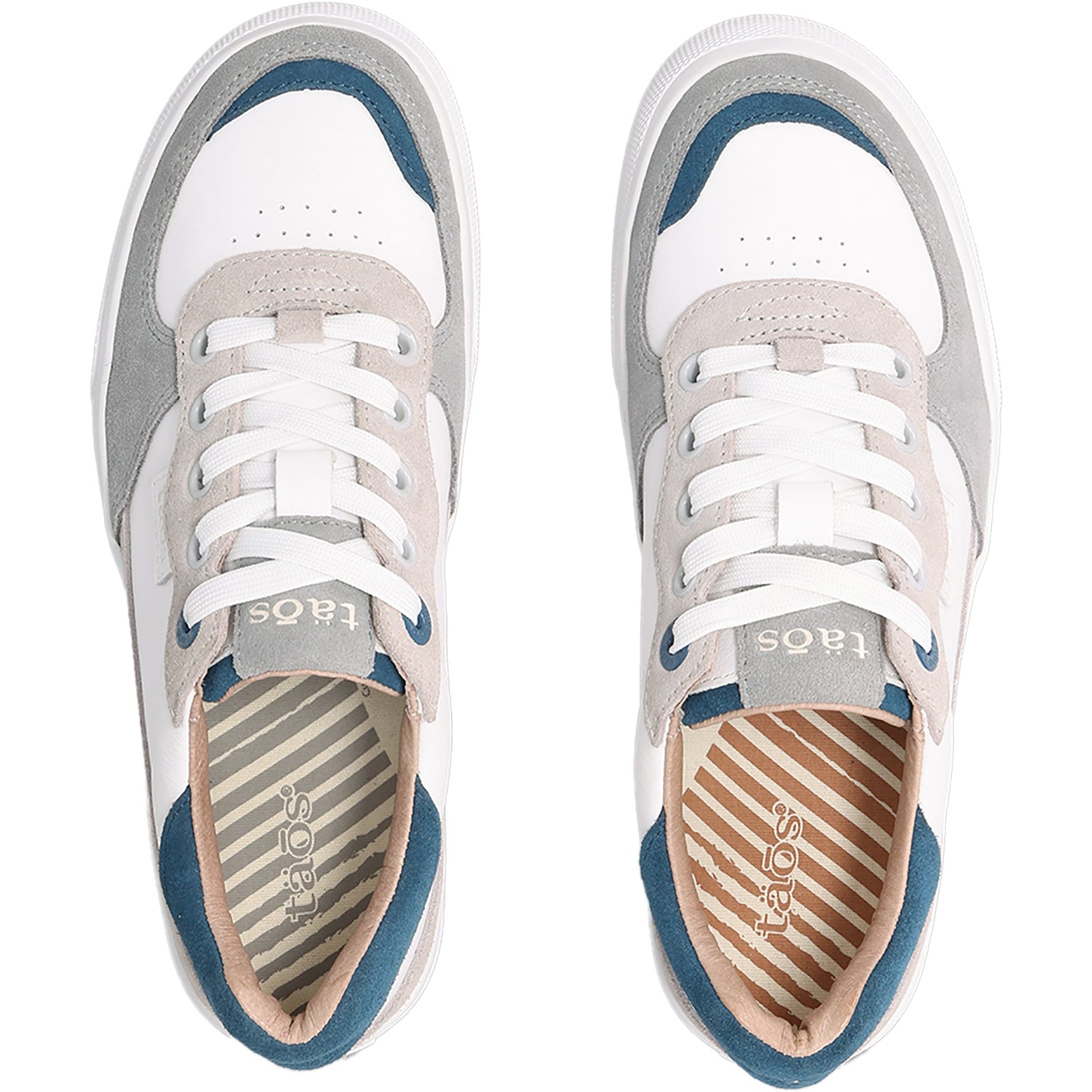 Womens Taos Women's Taos Pop Soul Grey/Petrol Blue Multi Leather/Suede Grey/Petrol Blue