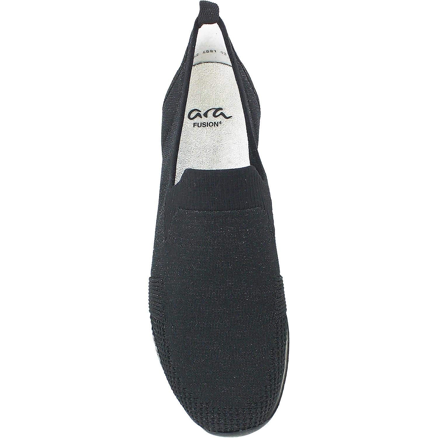 Womens Ara shoes Women's Ara Leena Black Woven Fabric Black Woven Fabric