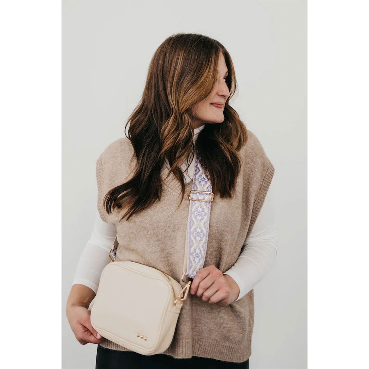 Womens Pretty simple Pretty Simple Willow Camera Crossbody Bag Cream Cream