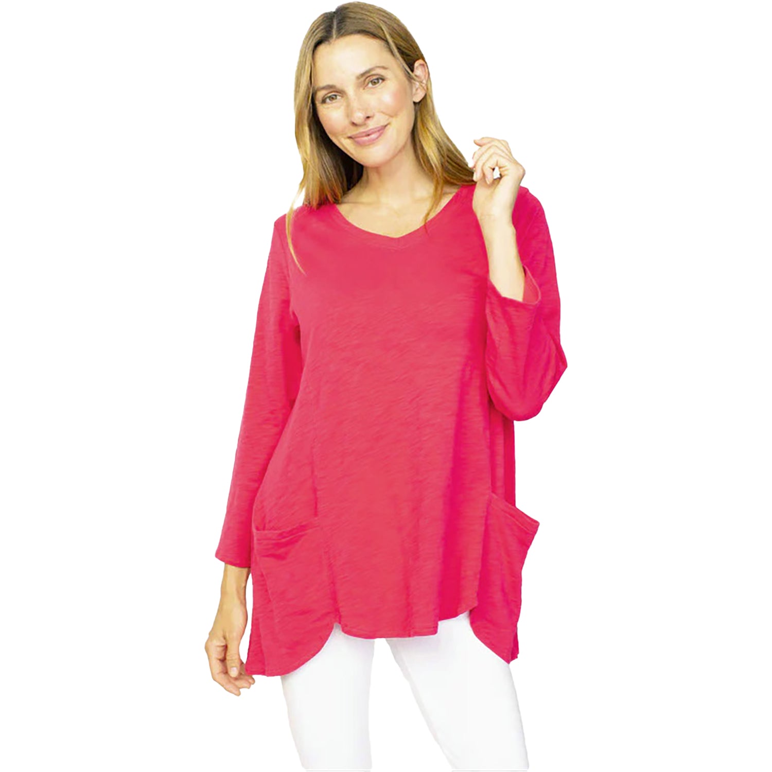 Womens Habitat Women's Habitat Pocket V-Neck Tunic Rose Rose