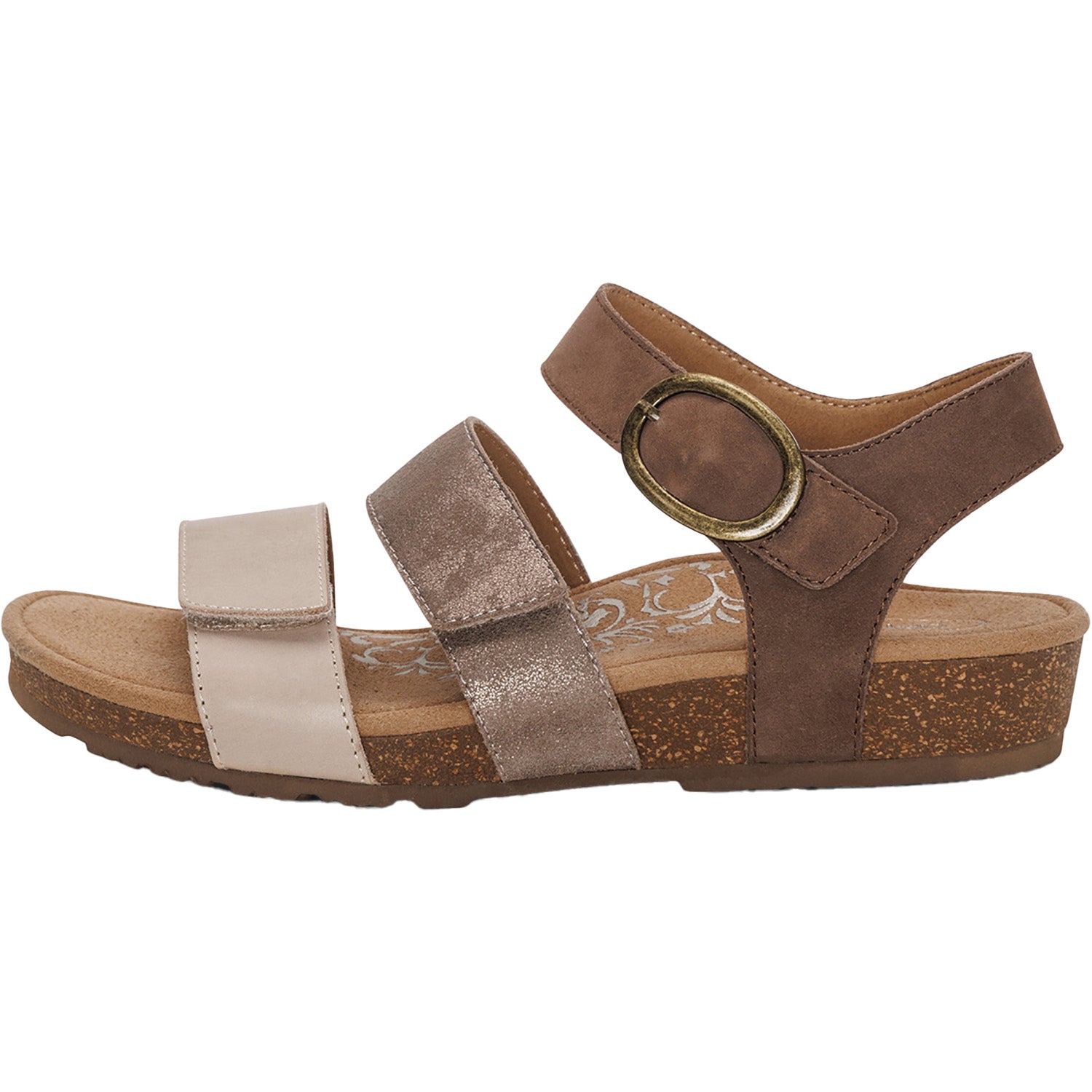 Womens Aetrex Women's Aetrex Lilly Taupe Multi Leather Taupe Multi