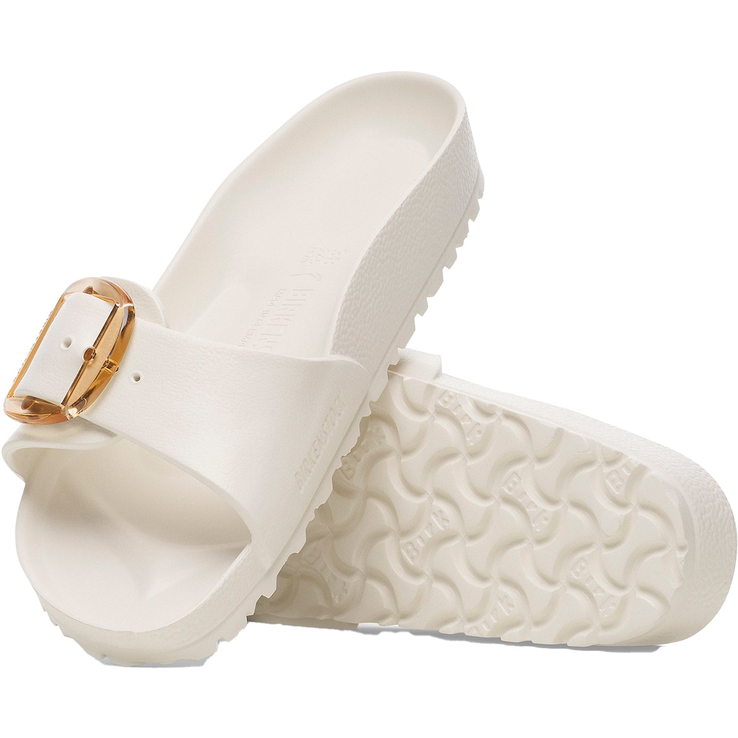 Womens Birkenstock Women's Birkenstock Big Buckle Madrid Eva Eggshell Eggshell