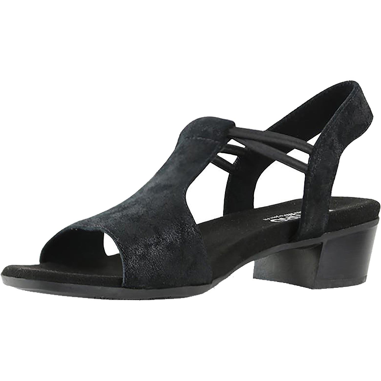 Womens Munro Women's Munro Susan Black Stardust Leather Black Stardust Leather