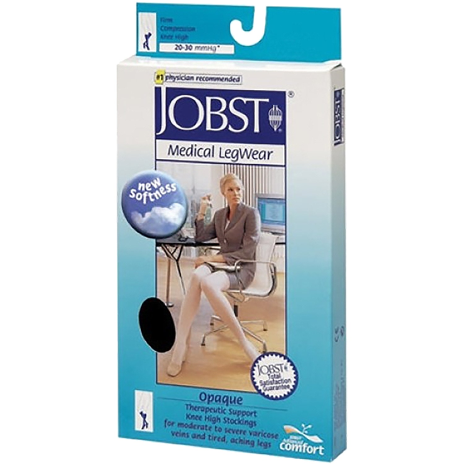 Womens Jobst Women's Jobst Opaque Knee High Socks 15-20mmHg Black Small Black Small