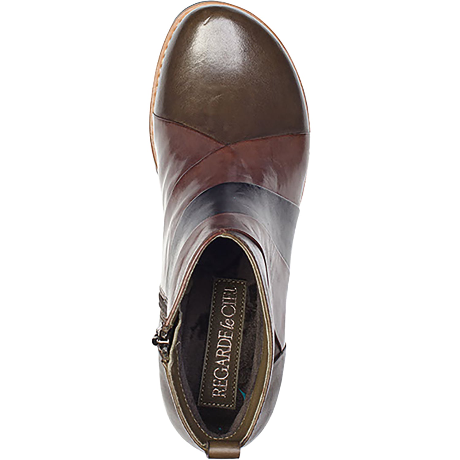 Womens Regarde le ciel Women's Regarde Le Ciel Layla-04 Muschio/Muddy/Navy Leather Muschio/Muddy/Navy Leather
