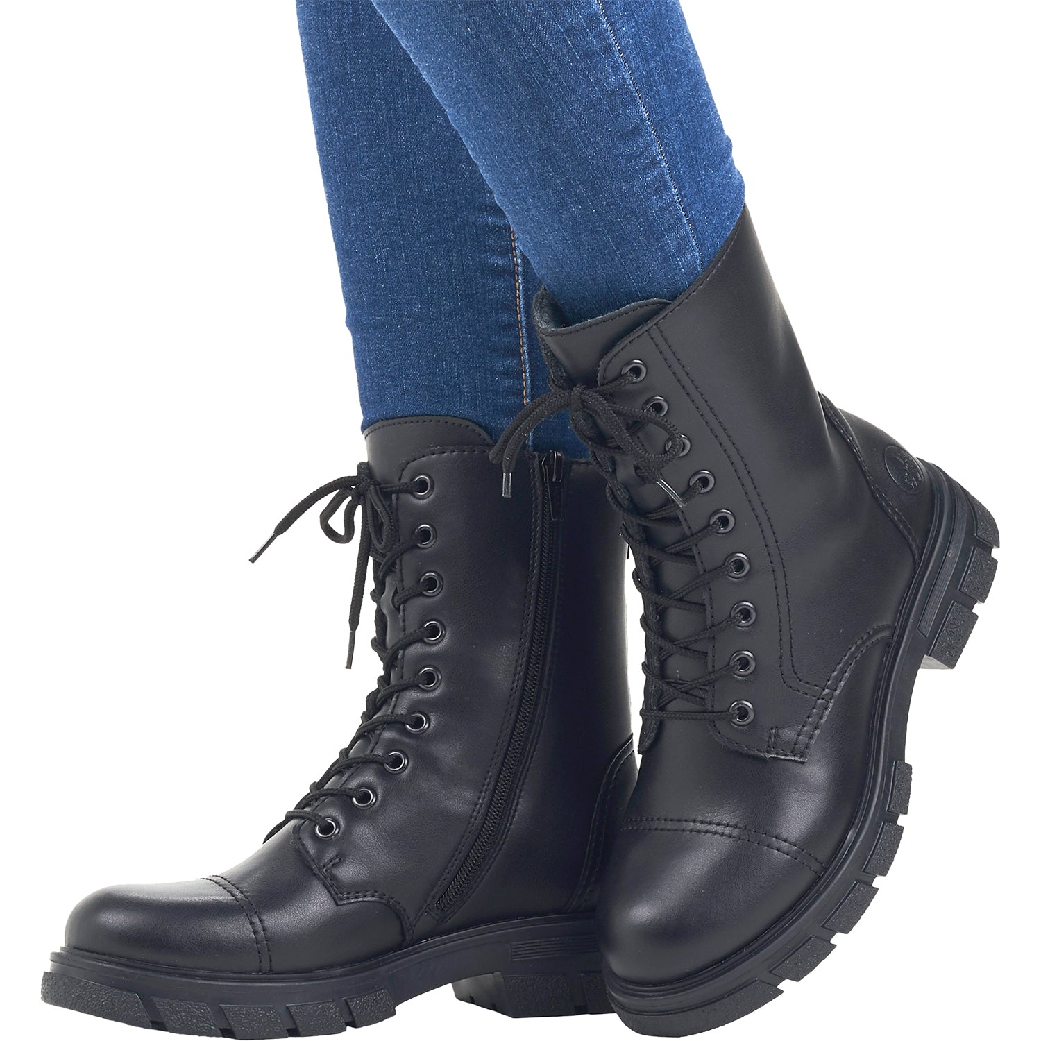 Womens Rieker Women's Rieker Z9107-00 Tora 07 Black Leather Black Leather