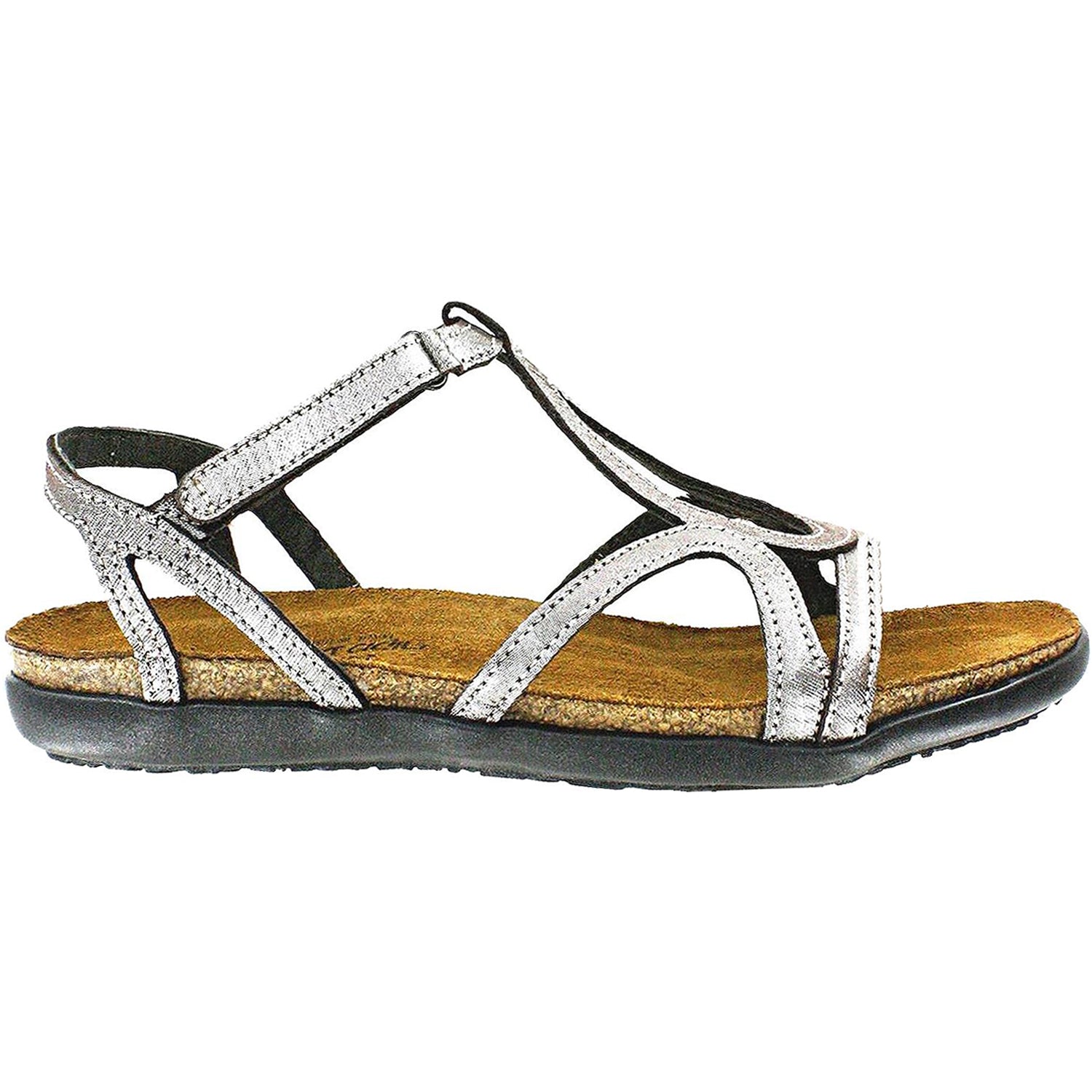Womens Naot Women's Naot Dorith Silver Threads Leather Silver Threads Leather