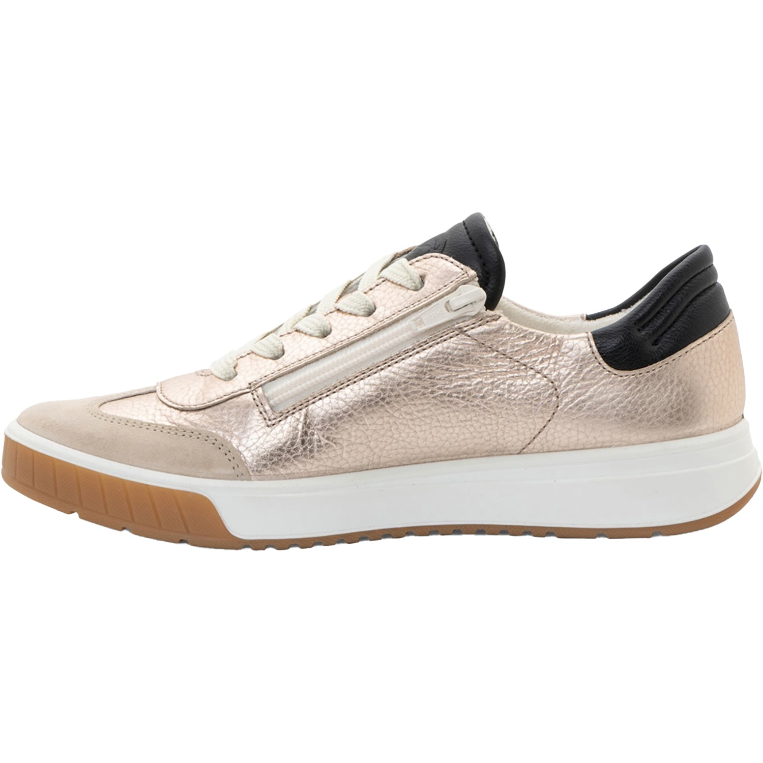 Womens Ara shoes Women's Ara Shoes Rhodes Sand Metallic Leather/Shell Suede Sand Metallic Leather/Shell Suede