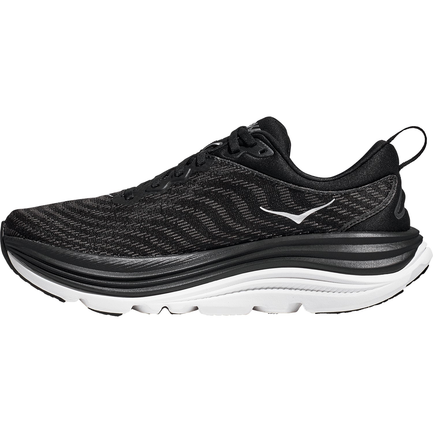 Mens Hoka one one Men's Hoka Gaviota 5 Black/White Mesh Black/White Mesh
