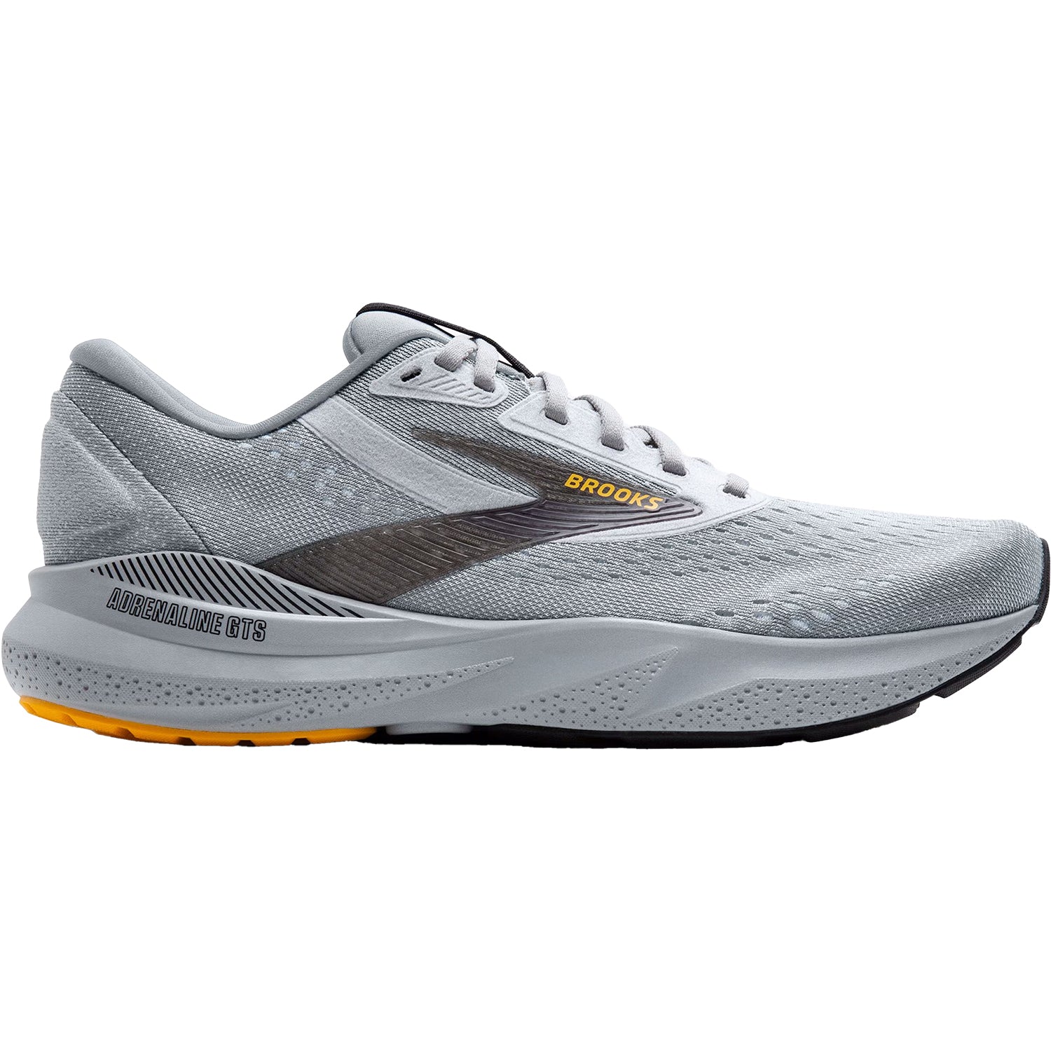 Mens Brooks Men's Brooks Adrenaline GTS 24 Alloy/White/Gold Fusion Mesh Alloy/White/Gold Fusion Mesh