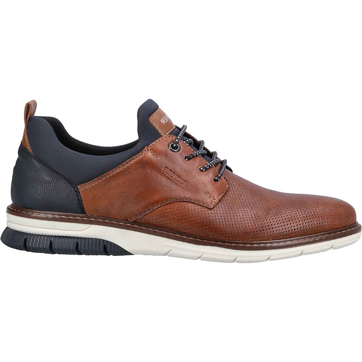 Mens Rieker Men's Rieker 14450-22 Nuss/Lake/Navy Leather Nuss/Lake/Navy Leather