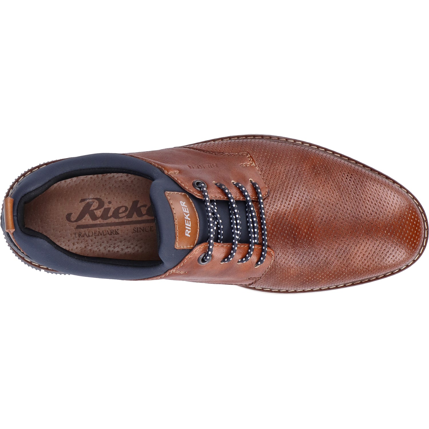 Mens Rieker Men's Rieker 14450-22 Nuss/Lake/Navy Leather Nuss/Lake/Navy Leather