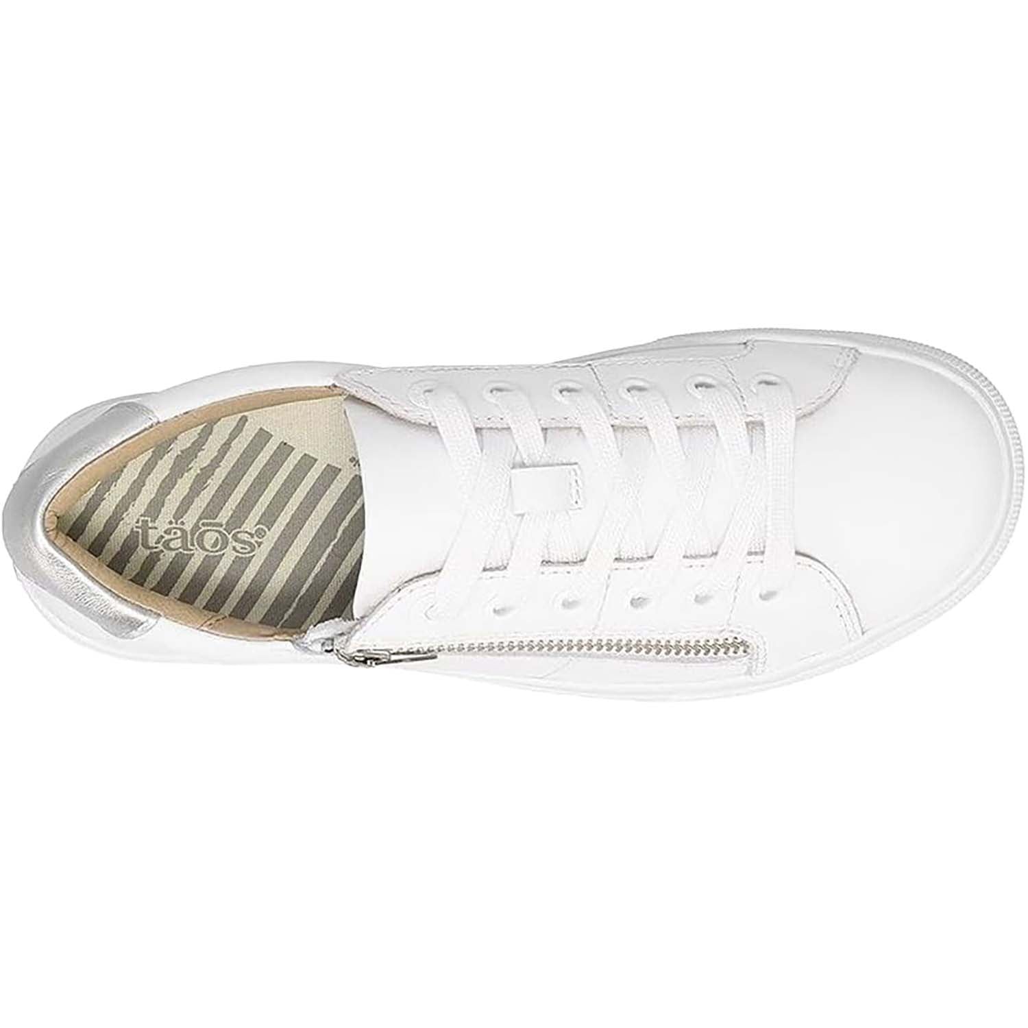 Womens Taos Women's Taos Z Soul Lux White/Silver Leather White/Silver Leather
