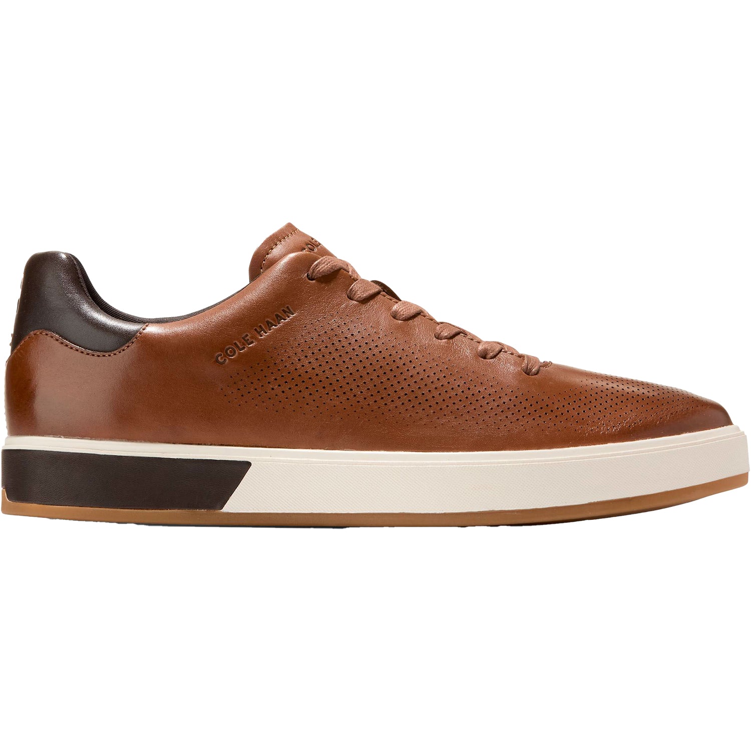 Mens Cole haan Men's Cole Haan GrandPro Angleace British Tan/Dark Chocolate Leather British Tan/Dark Chocolate Leather