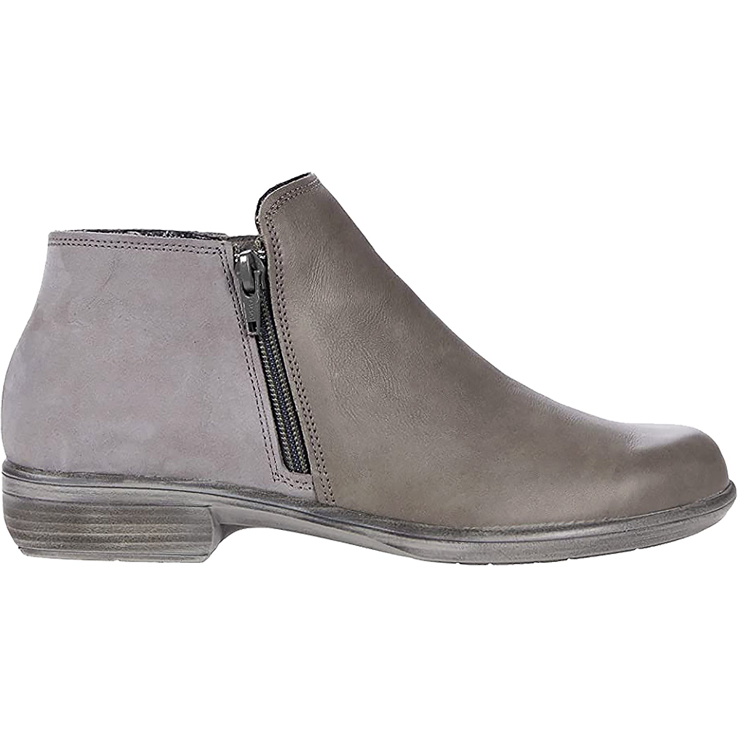 Womens Naot Women's Naot Helm Foggy Grey/Smoke Grey Leather Foggy Grey/Smoke Grey Leather