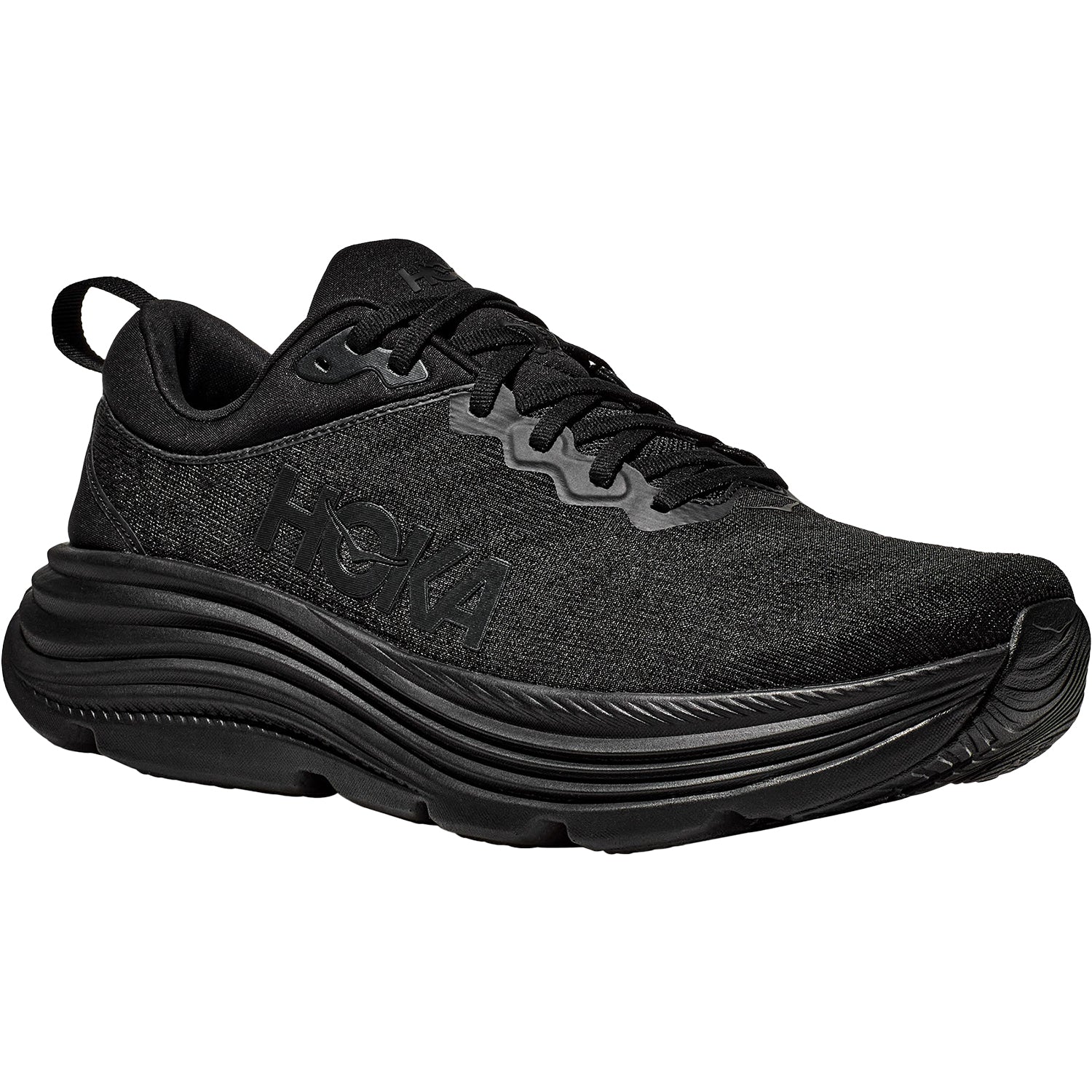 Mens Hoka one one Men's Hoka Gaviota 5 Black/Black Mesh Black/Black Mesh