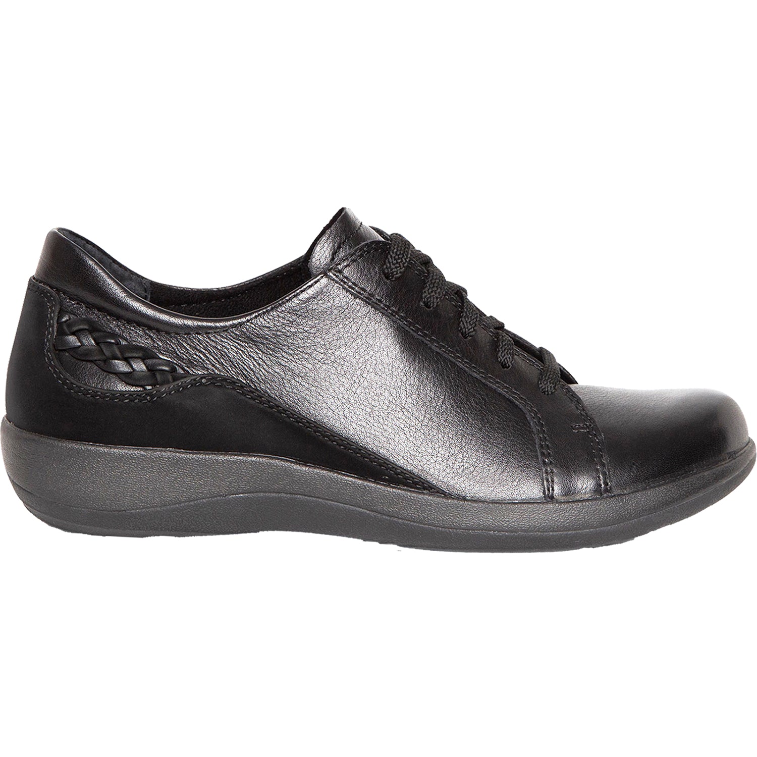 Womens Aetrex Women's Aetrex Dana Black Leather Black Leather
