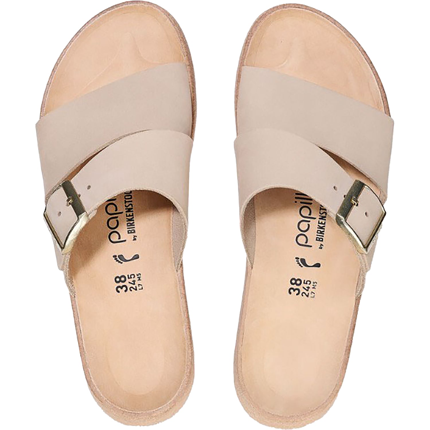 Womens Birkenstock Women's Birkenstock Papillio Almina Sandcastle Nubuck Sandcastle