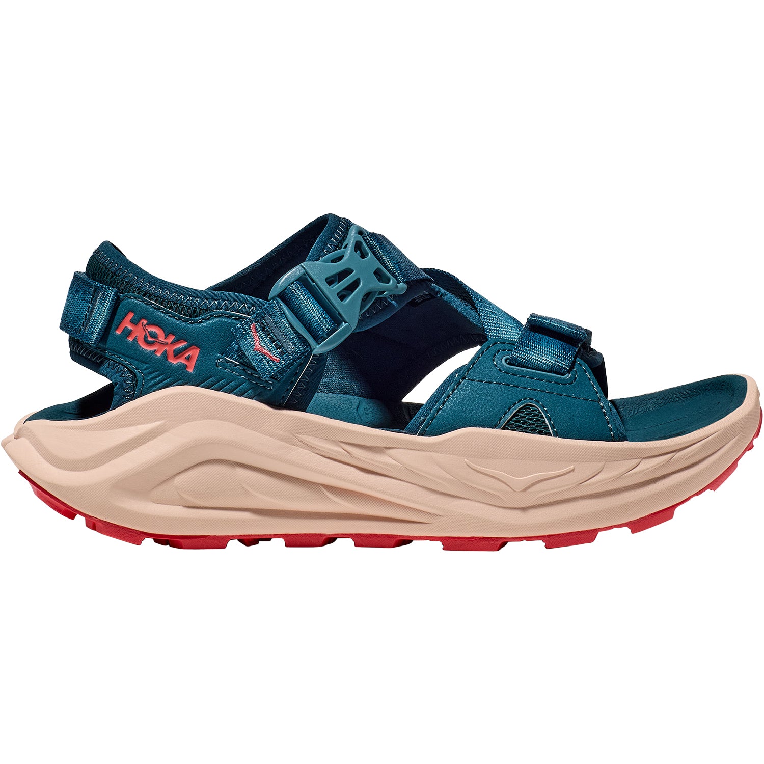 Womens Hoka one one Women's Hoka Infini Hike TC Blue Twilight/Grapefruit Synthetic Blue Twilight/Grapefruit Synthetic