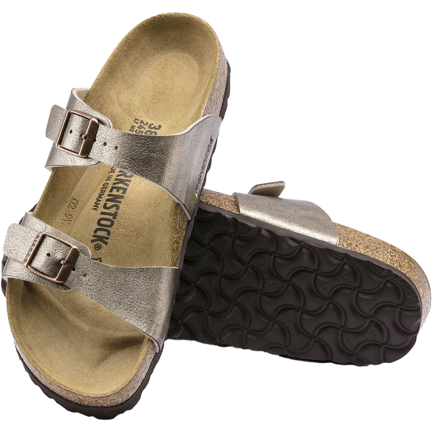Womens Birkenstock Women's Birkenstock Sydney Graceful Taupe Birko-Flor Graceful Taupe Birko-Flor