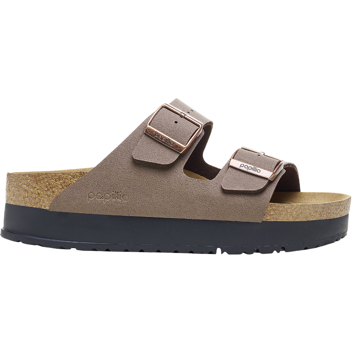 Womens Birkenstock Women's Birkenstock Papillio Arizona Platform Vegan Mocha Birkibuc Mocha Birkibuc