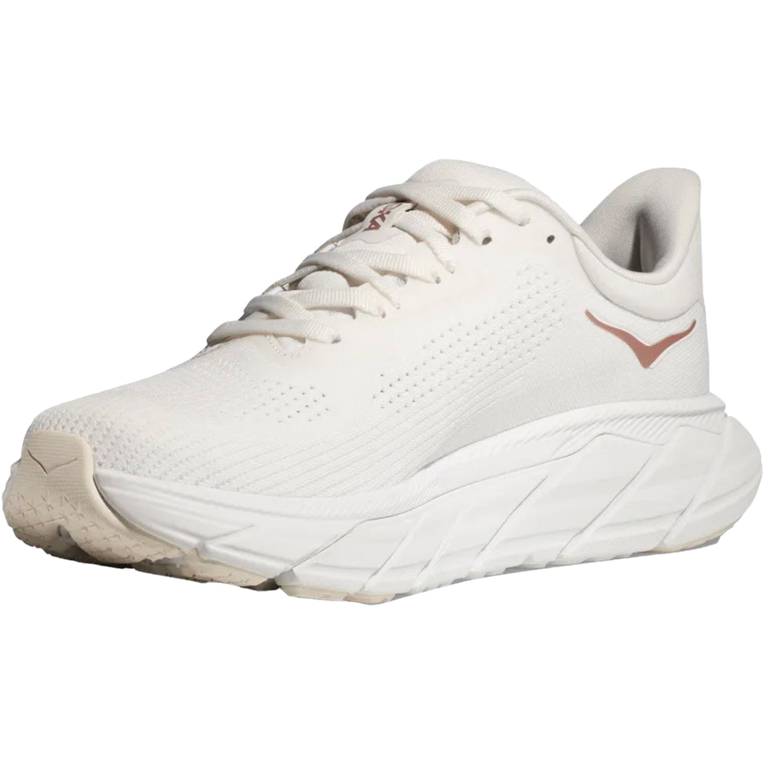 Womens Hoka one one Women's Hoka Arahi 7 Blanc De Blanc/Rose Gold Mesh Blanc De Blanc/Rose Gold Mesh