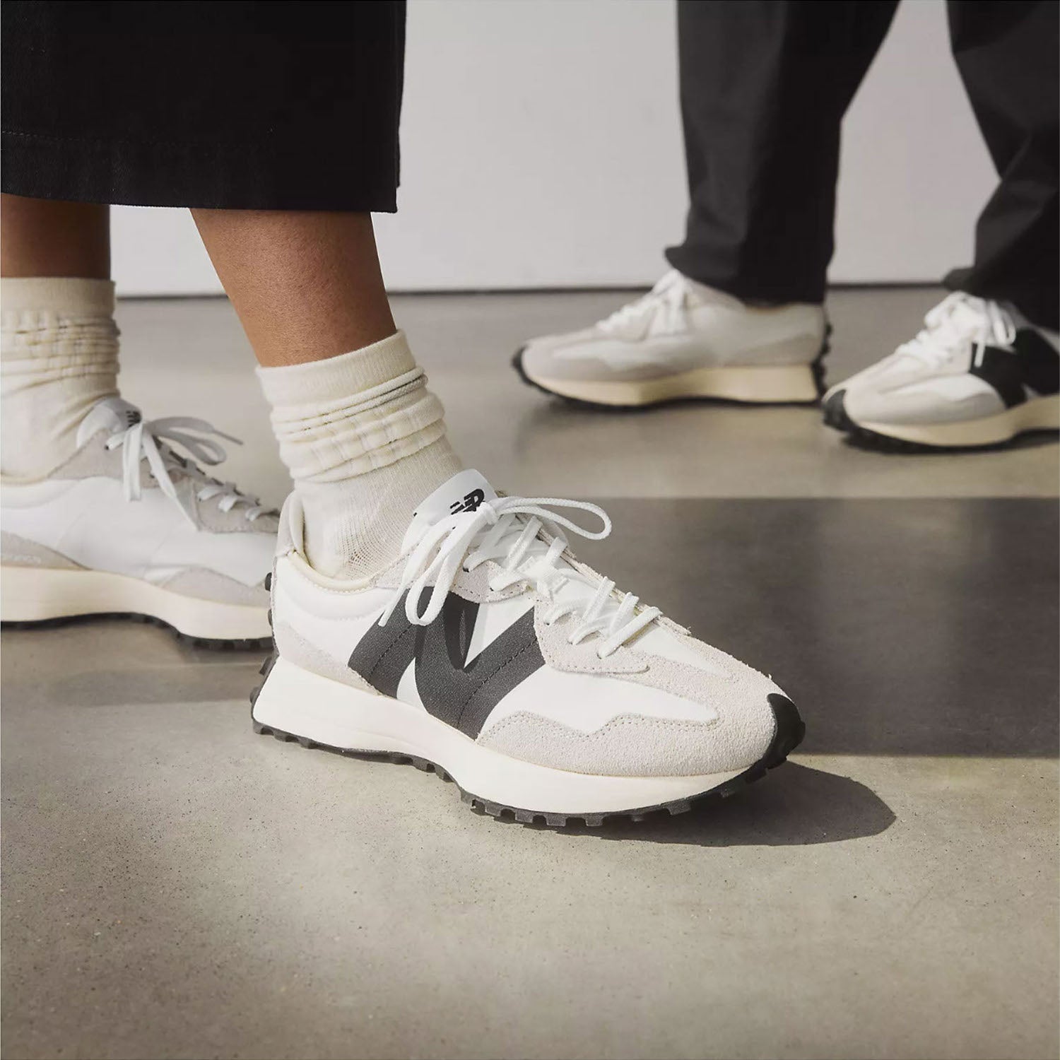 Womens New balance Women's New Balance WS327FE Sea Salt/White/Black Suede Sea Salt/White/Black Suede