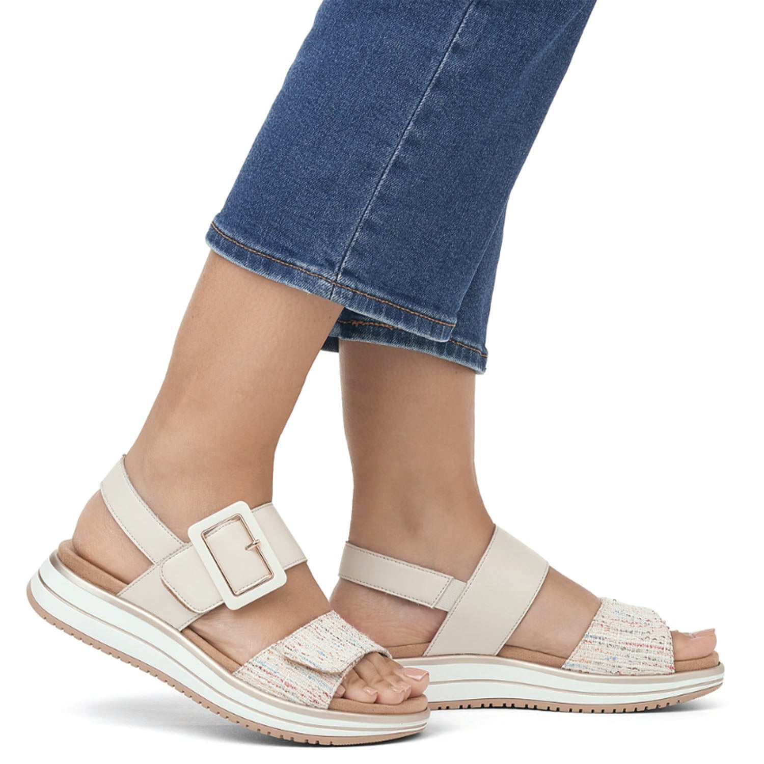 Womens Remonte Women's Remonte D1J53-60 Jocelyn 53 Weiss Multi/Porzellan Leather Weiss Multi/Porzellan Leather