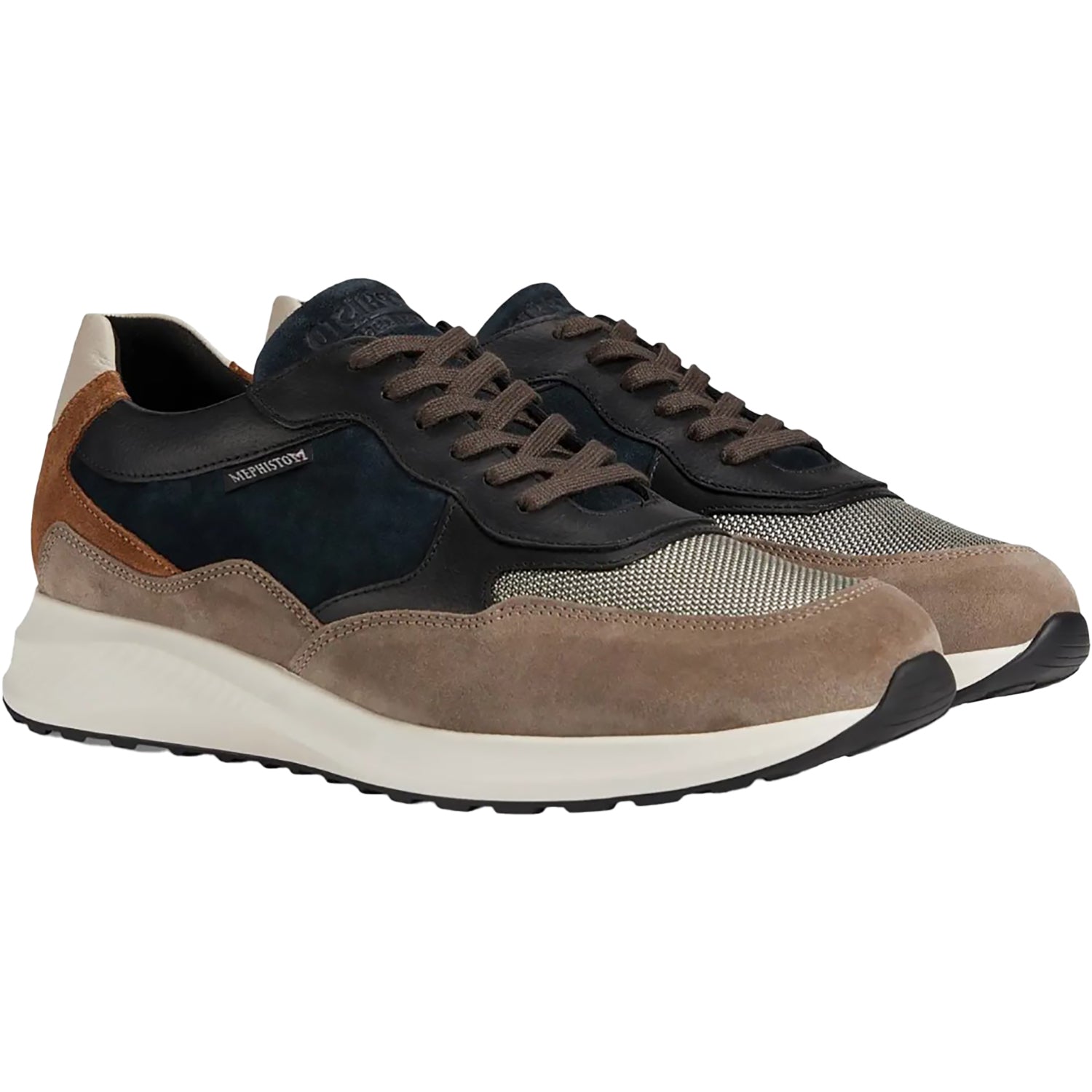Mens Mephisto Men's Mephisto Driss Warm Grey/Black 3660-1550 Warm Grey/Black