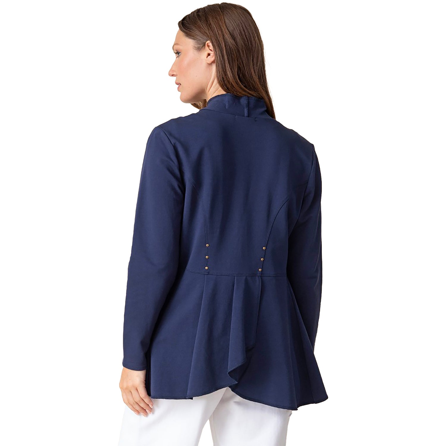 Womens Habitat Women's Habitat French Terry Drape Front Jacket Navy Navy