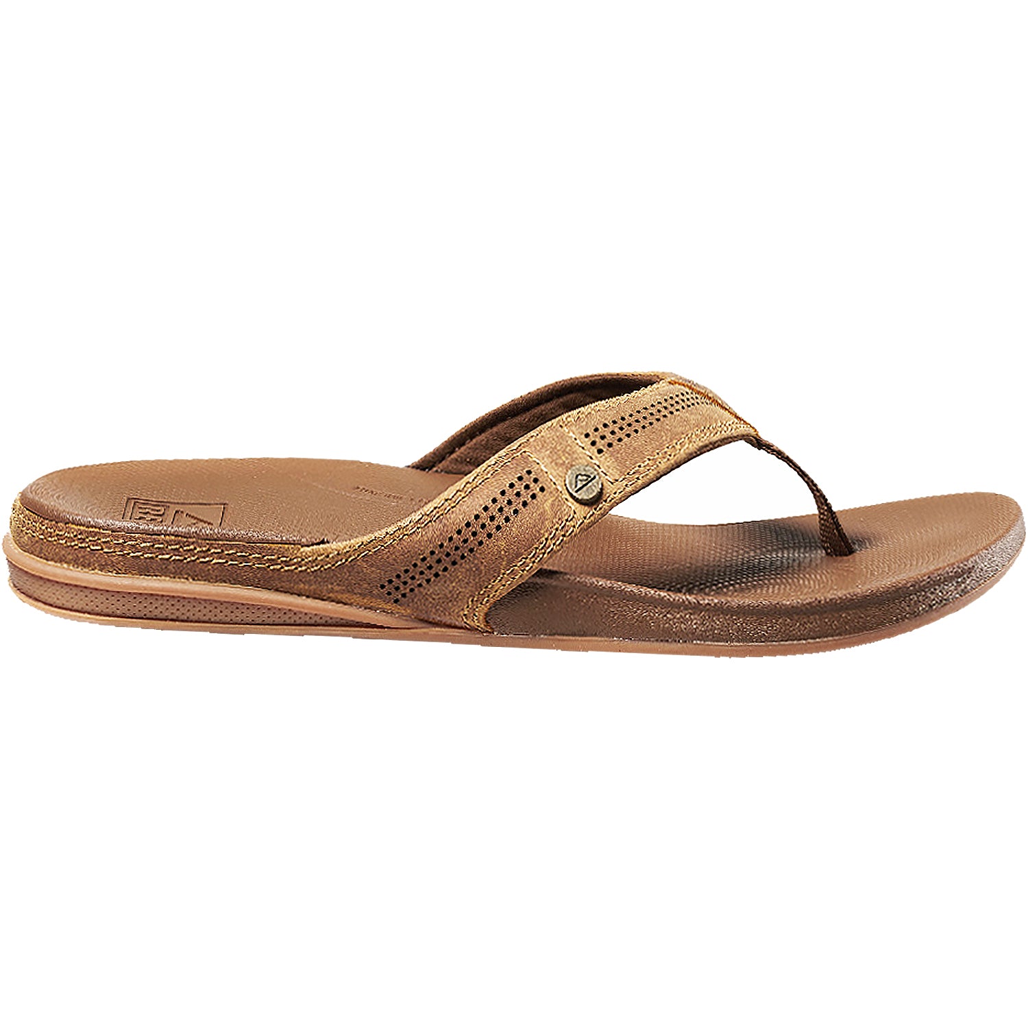 Mens Reef Men's Reef Cushion Lux Toffee Leather Toffee Leather