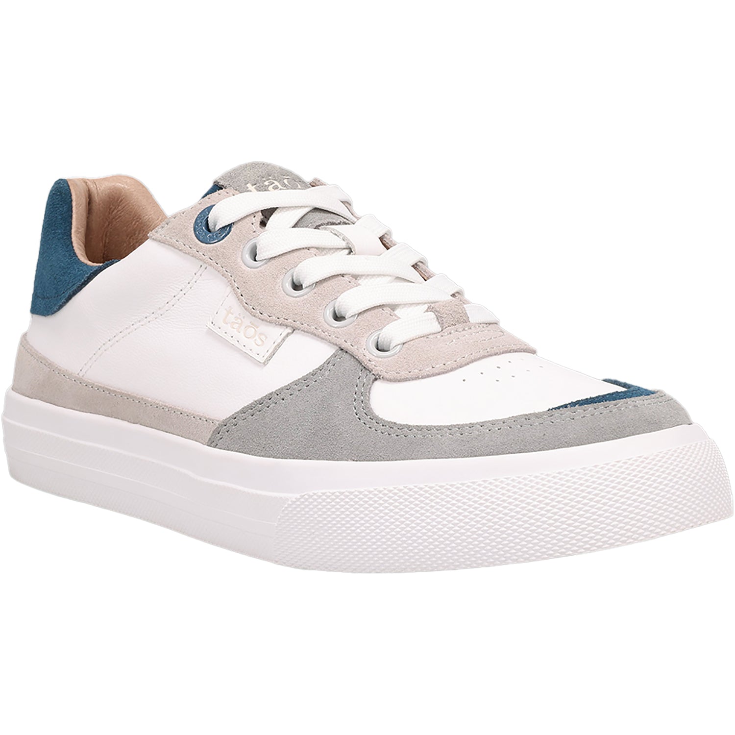 Womens Taos Women's Taos Pop Soul Grey/Petrol Blue Multi Leather/Suede Grey/Petrol Blue