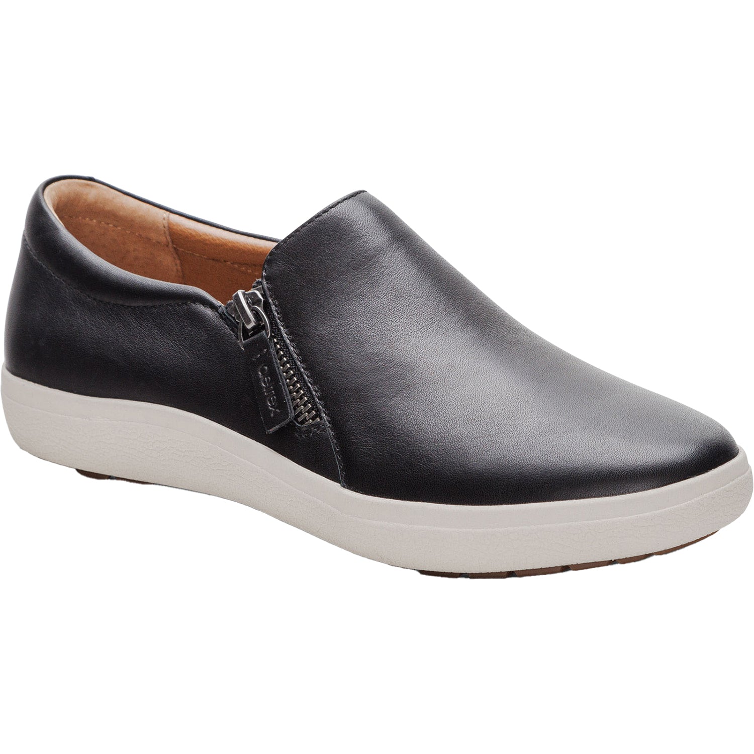 Womens Aetrex Women's Aetrex Jenna Black Leather Black Leather