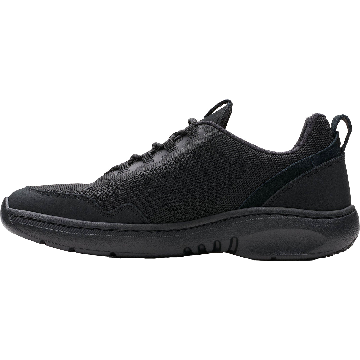 Mens Clarks Men's Clarks Pro Knit SR Black Mesh Black Mesh