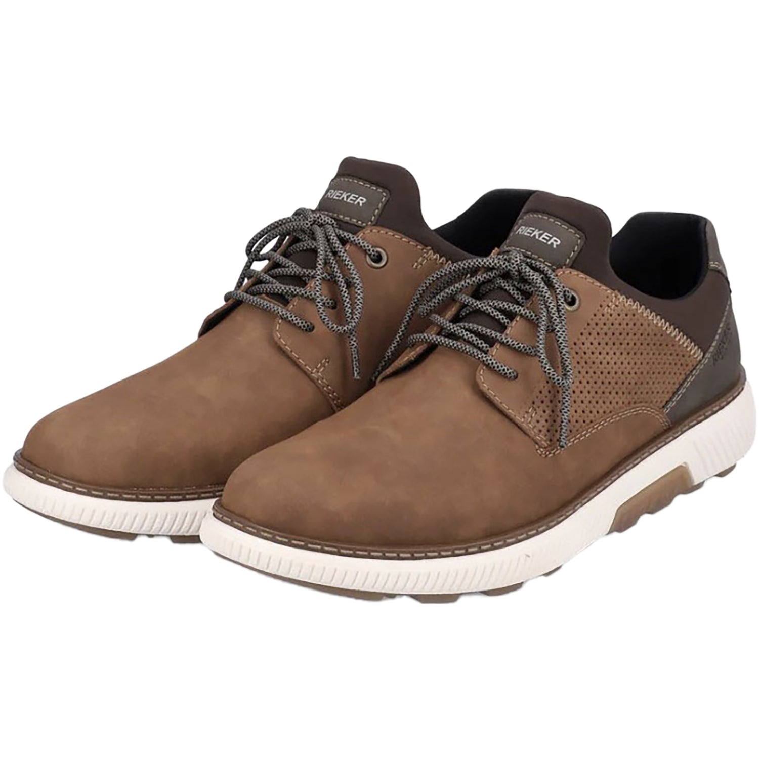 Mens Rieker Men's Rieker B3355-24 Brown/Schoko/Braun Leather/Nubuck Brown/Schoko/Braun Leather/Nubuck