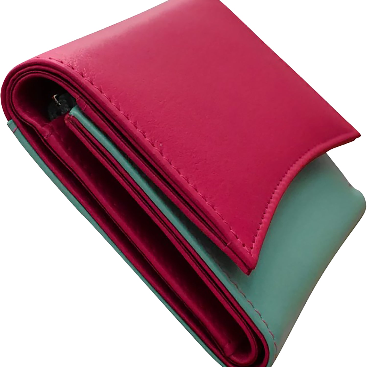 Ili new york ili New York Two Tone Pocket Wallet Indian Pink/Turquoise Indian Pink/Turquoise