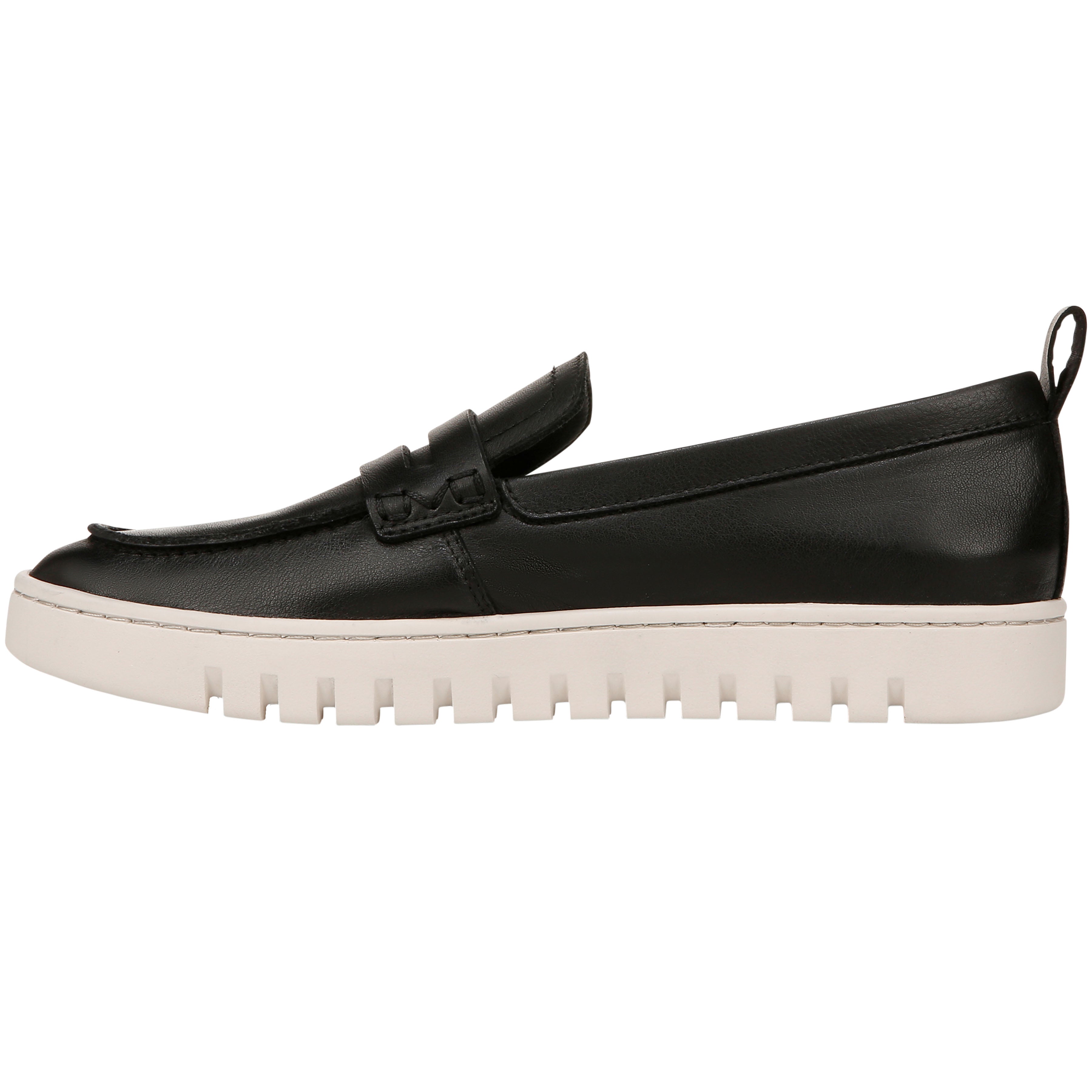 Womens Vionic Women's Vionic Uptown Loafer Black/White Leather Black/White Leather