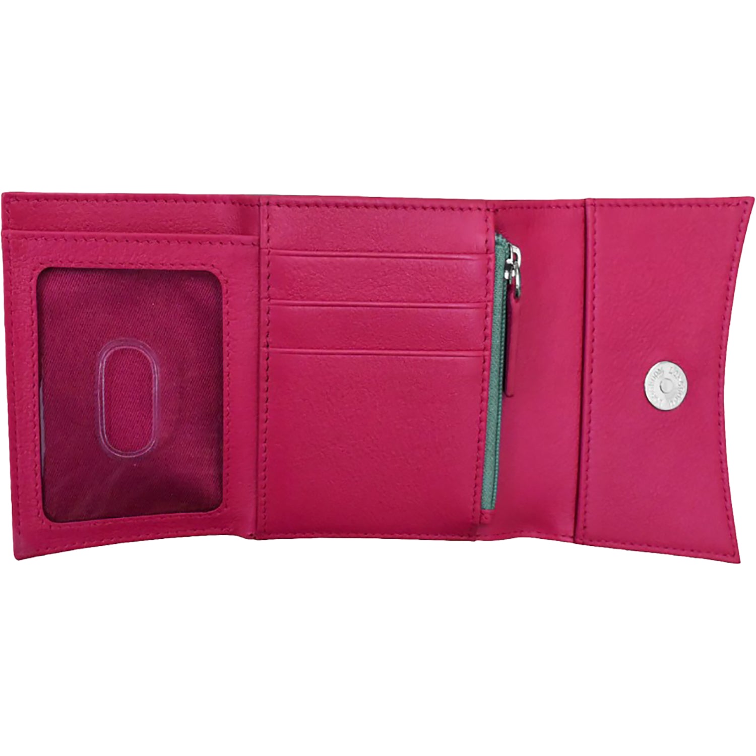 Ili new york ili New York Two Tone Pocket Wallet Indian Pink/Turquoise Indian Pink/Turquoise