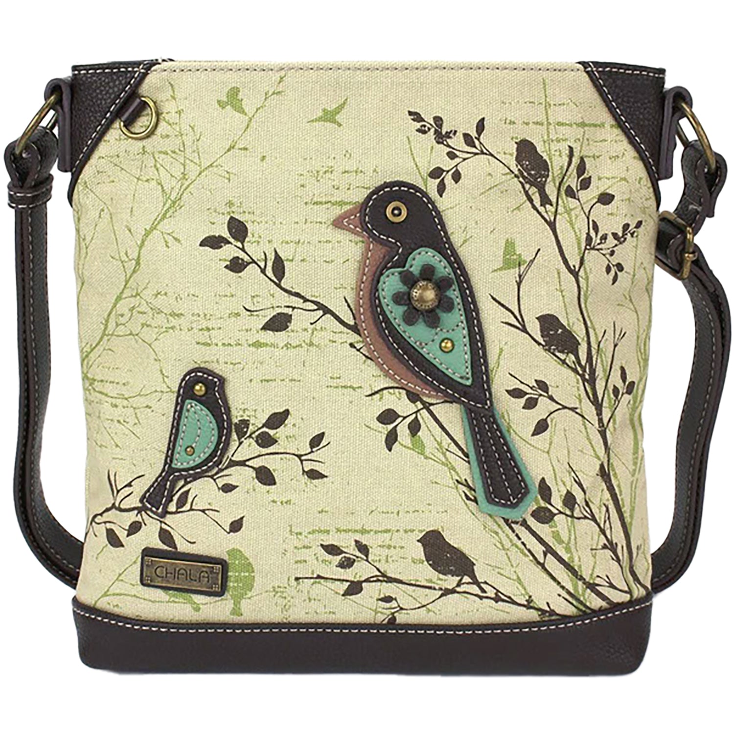 Chala Chala Bird Canvas Crossbody Sand Synthetic Sand