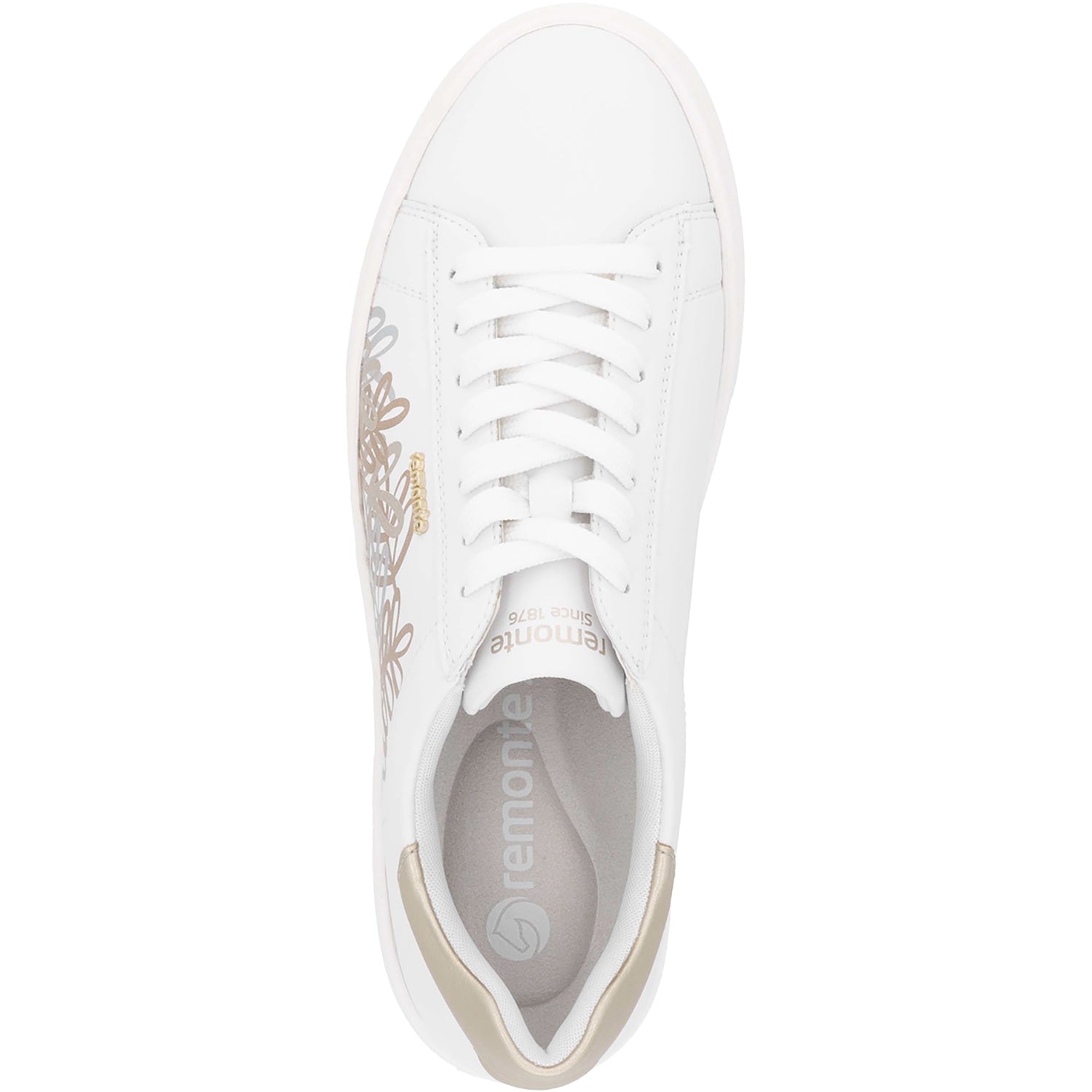 Womens Remonte Women's Remonte D2J00-81 White/Gold Leather White/Gold Leather