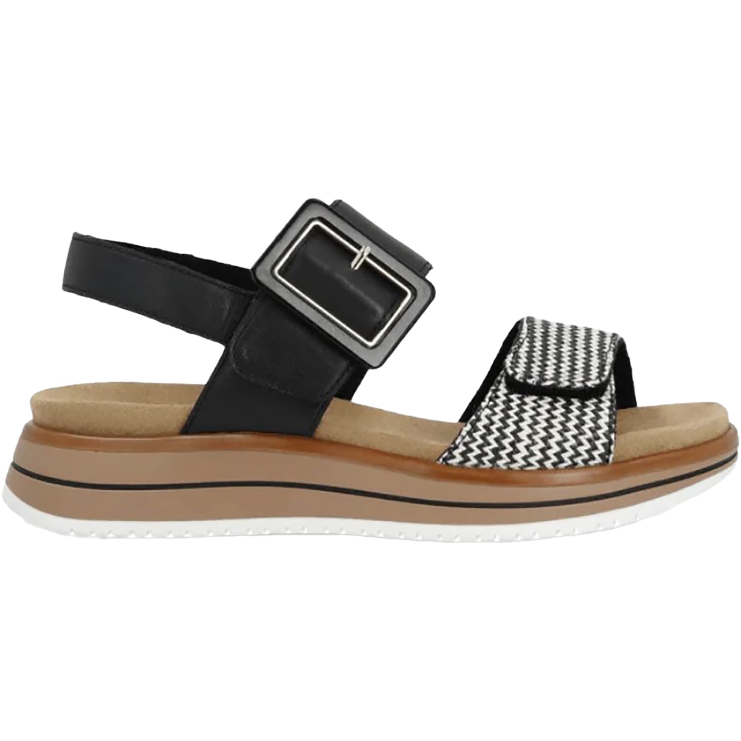 Womens Remonte Women's Remonte D1J53-02 Schwarz/Cream/Schwarz Leather Schwarz/Cream/Schwarz Leather