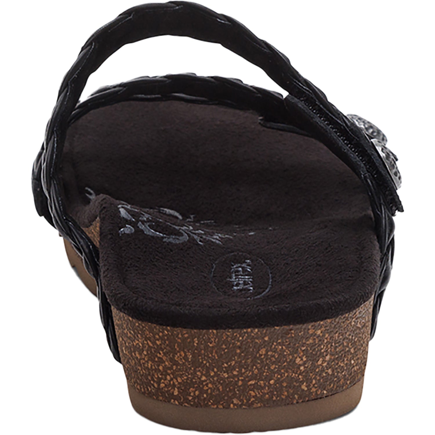 Womens Aetrex Women's Aetrex Josie Black Braided Leather Black