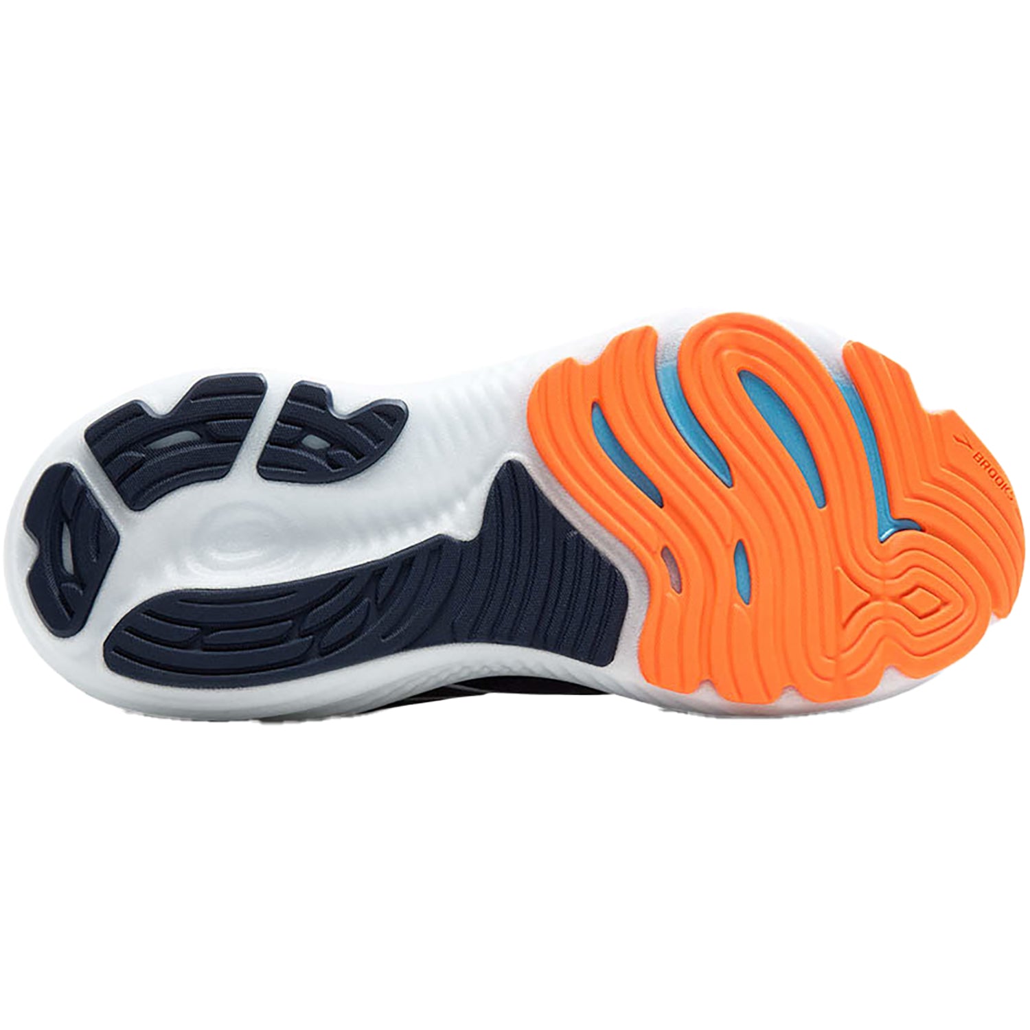 Mens Brooks Men's Brooks Glycerin Gts 22 Peacoat/Blue Ribbon/Orange Mesh Peacoat/Blue Ribbon/Orange Mesh