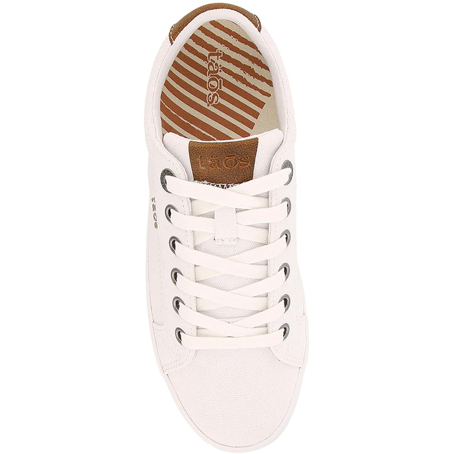 Womens Taos Women's Taos Star Burst White/Tan Canvas White/Tan Canvas