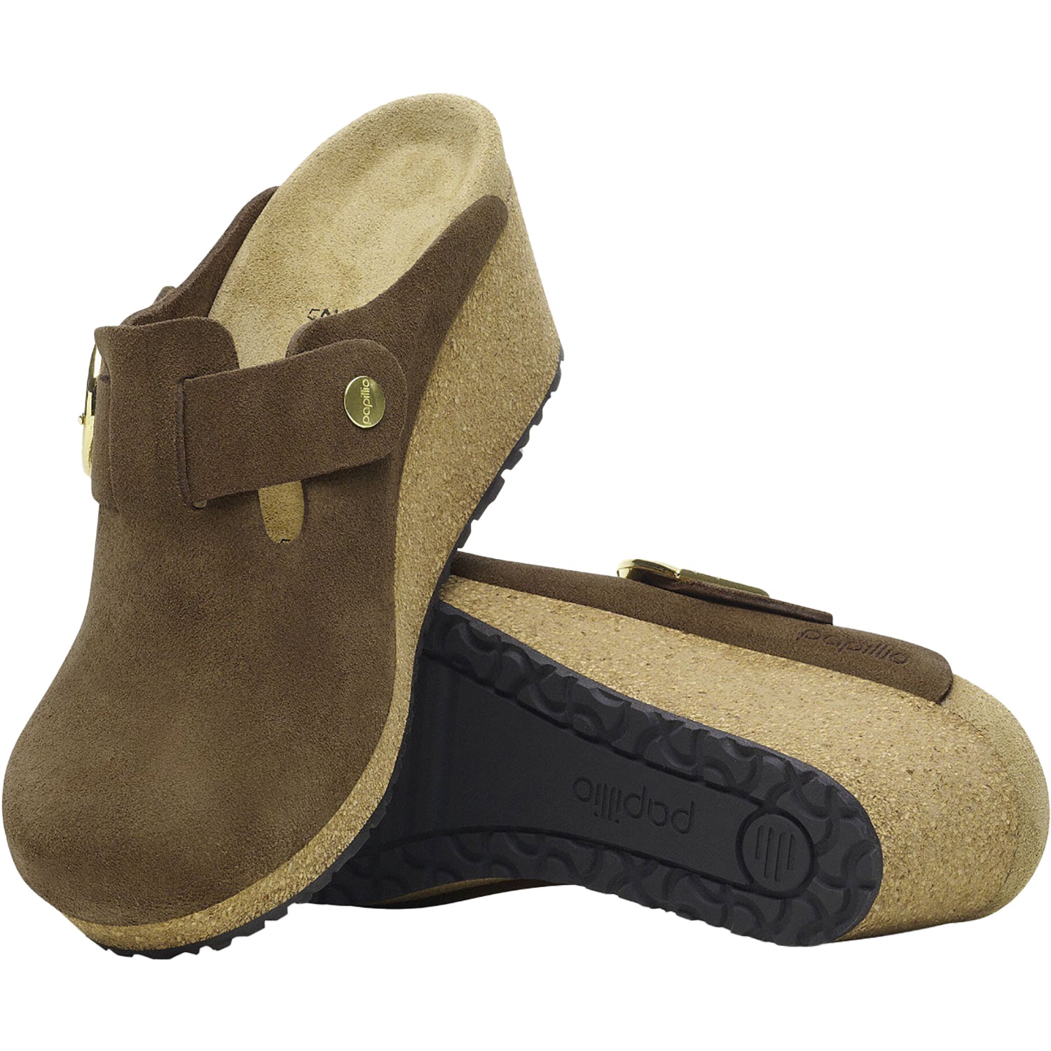 Womens Birkenstock Women's Birkenstock Papillio Fanny Dark Tea Suede Dark Tea Suede