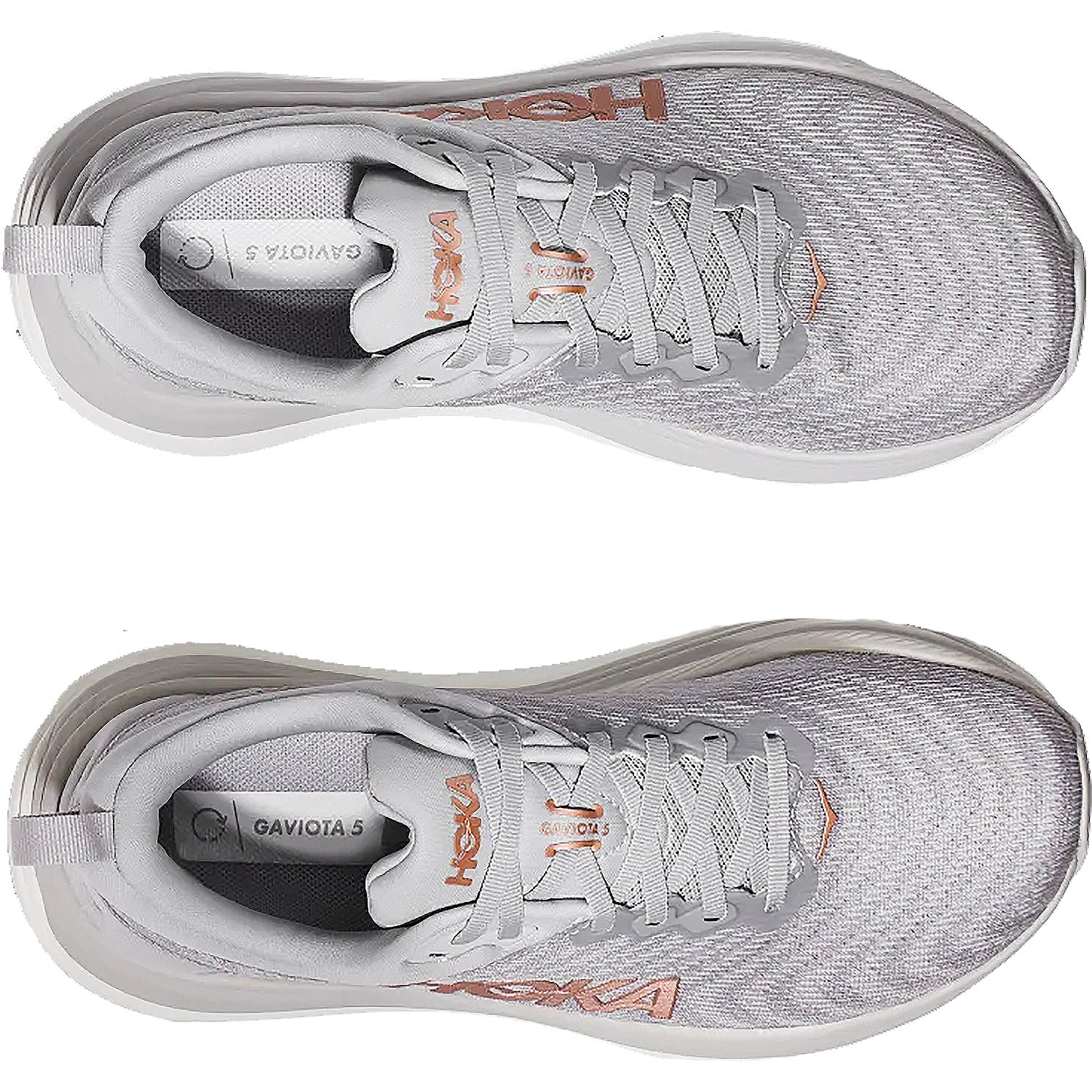 Womens Hoka one one Women's Hoka Gaviota 5 Harbor Mist/Rose Gold Mesh Harbor Mist/Rose Gold Mesh