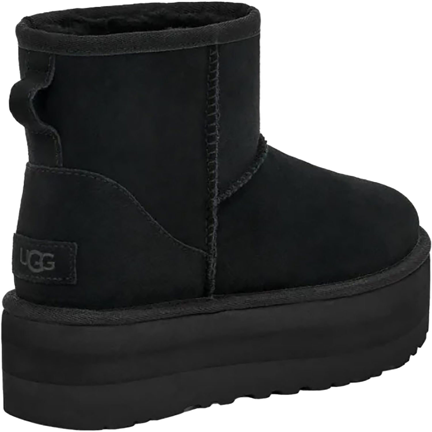 Womens Ugg Women's UGG Classic Mini Platform Black Suede Black Suede