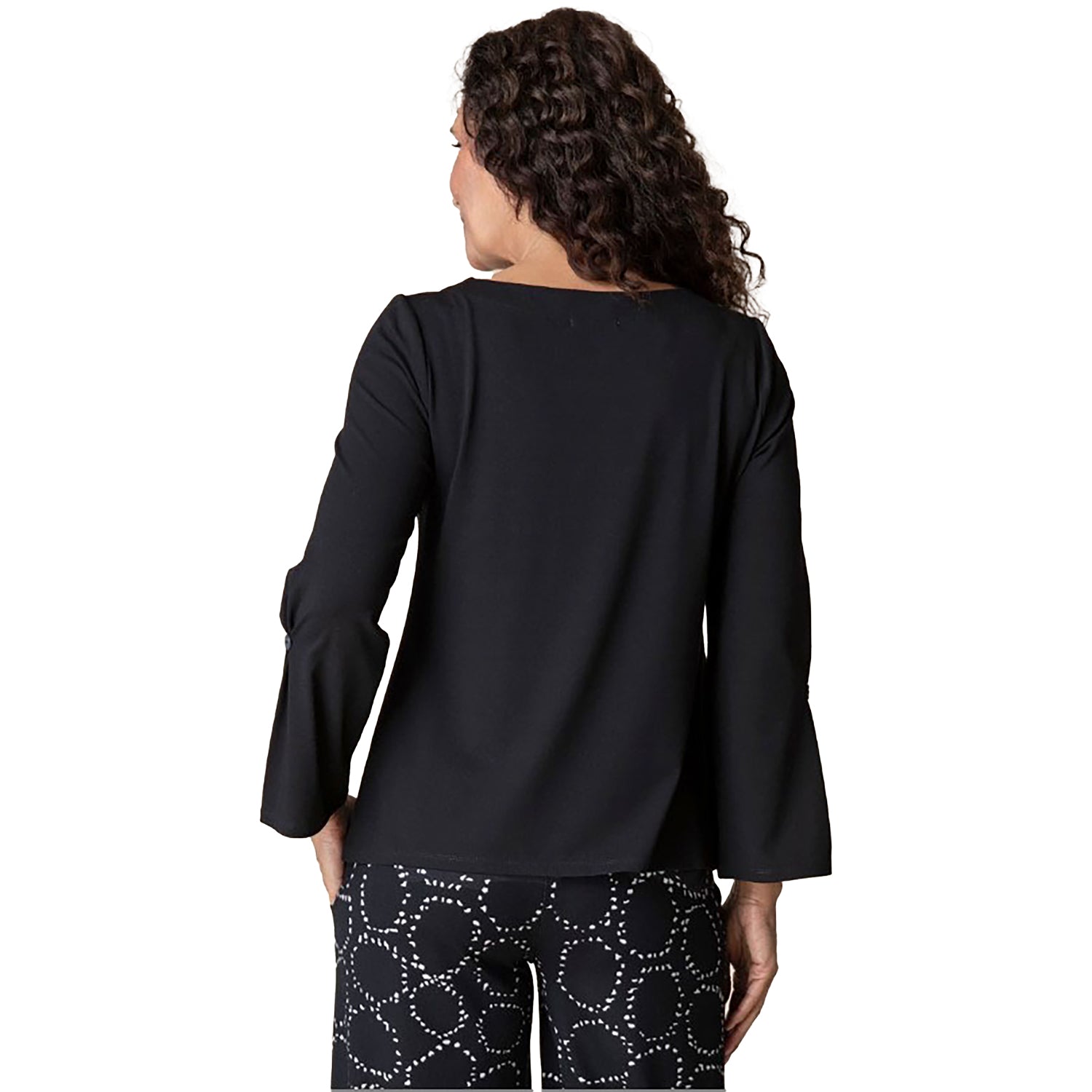 Womens Habitat Women's Habitat Pleated Sleeve Tee Black Black