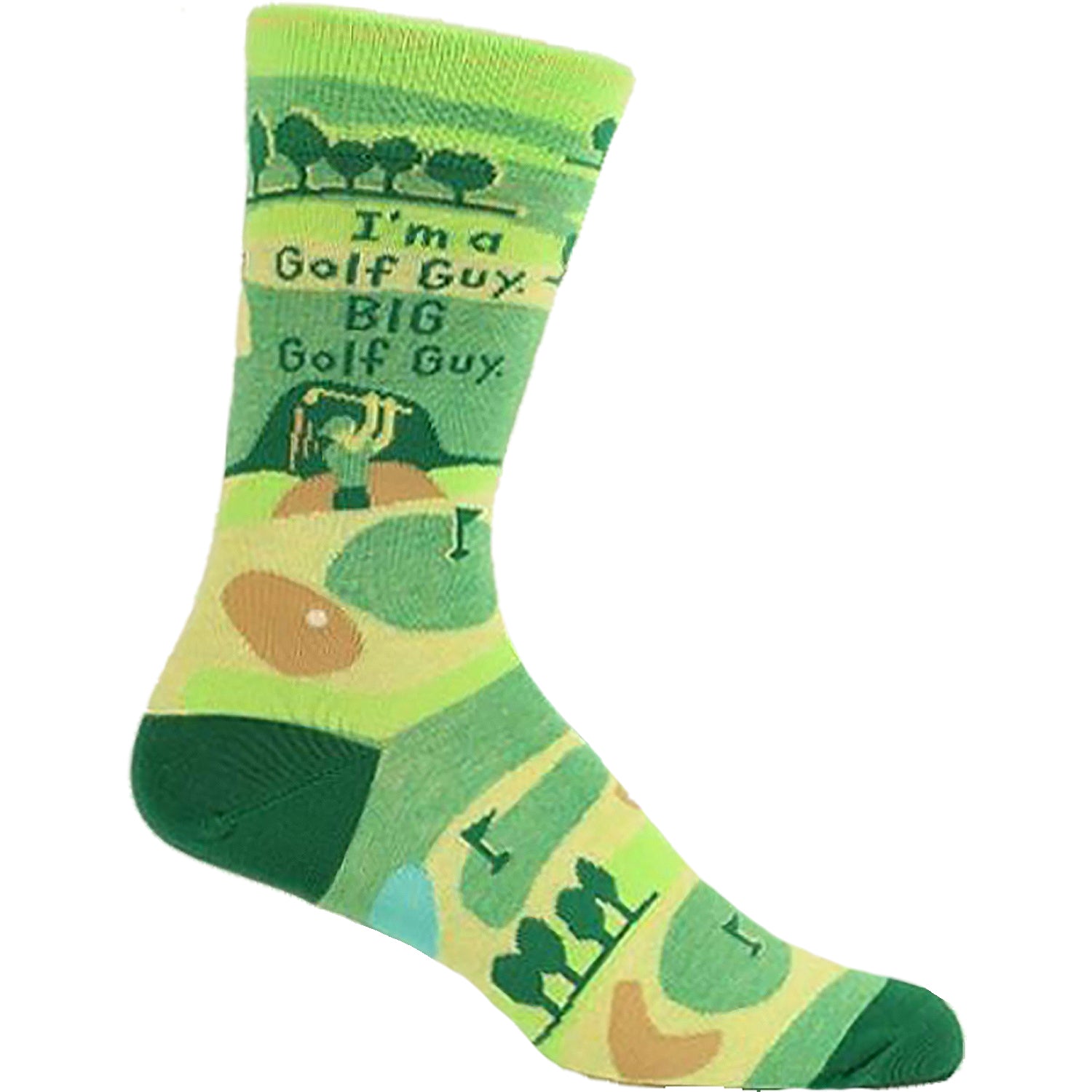 Mens Blue q Men's Blue Q I'm A Golf Guy Big Golf Guy Socks Green Green